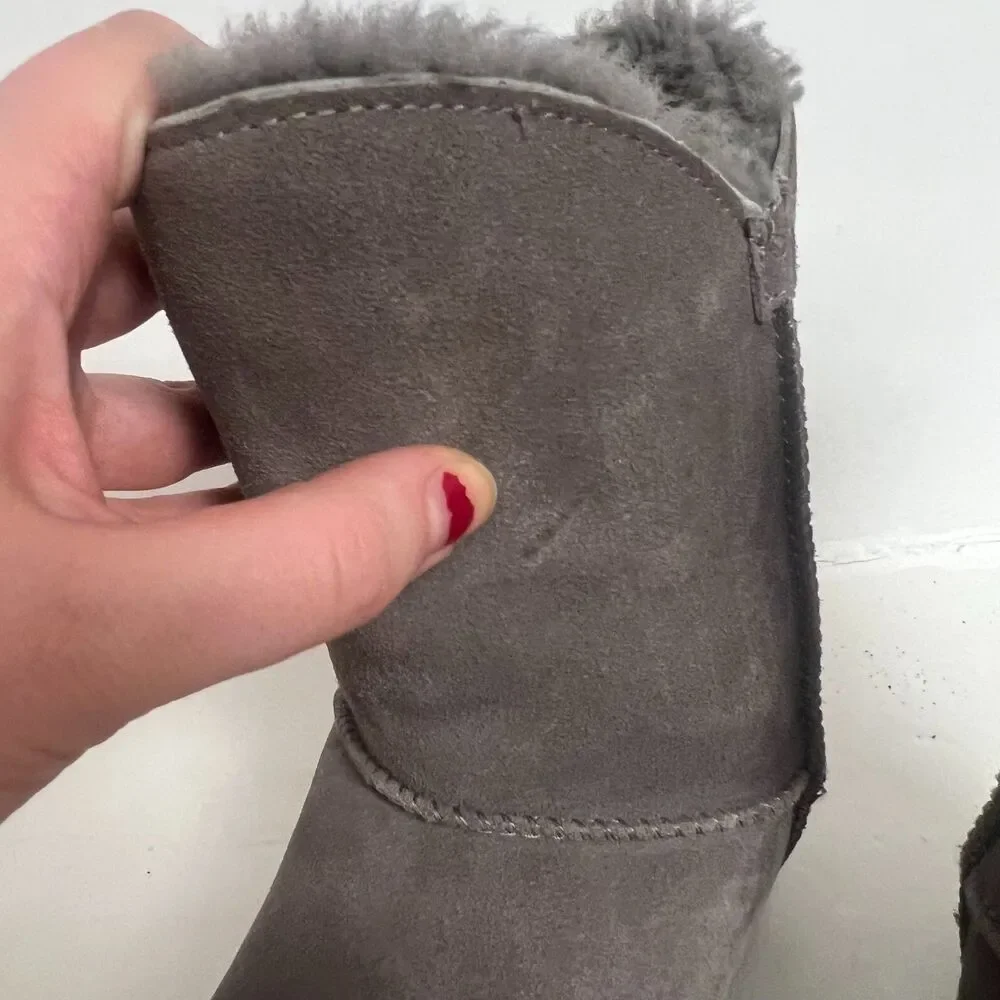 UGG Women's Constantine Boots Gray Shearling Boots Fur Lined Size 7